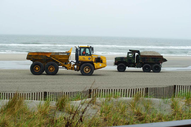 Dump Trucks - Avalon NJ Beach "Backpassing" Project