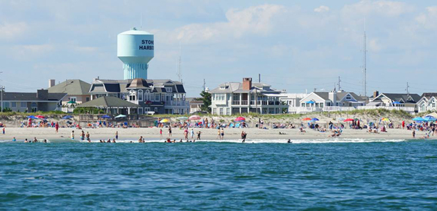 Beachgoers in Stone Harbor, NJ
